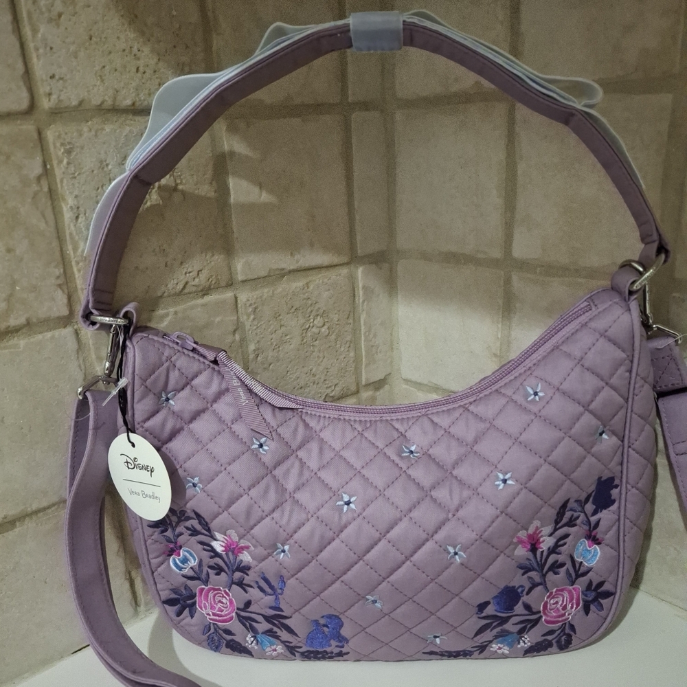 Disney x Vera Bradley Princess Belle Frannie Crescent Crossbody Bag NWT